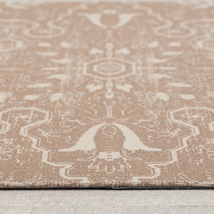 40" x 54" Tamanrasset Brown & Ivory 1/4" Rug'd Chair Mat 