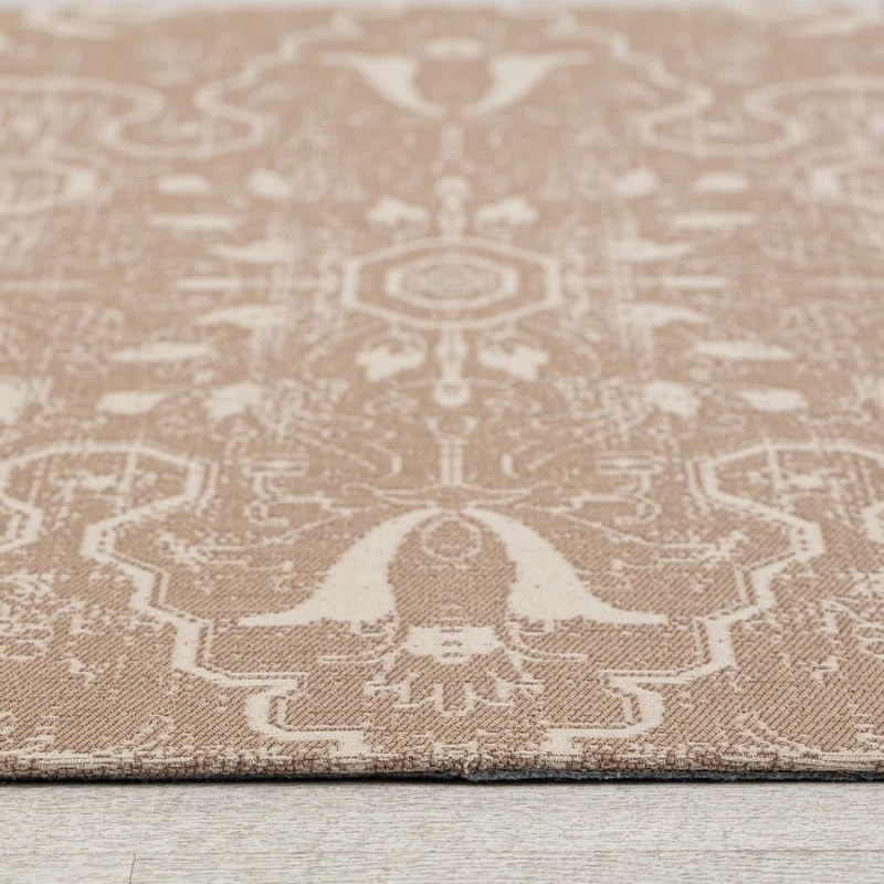 36" x 48" Tamanrasset Brown & Ivory 1/4" Rug'd Chair Mat 