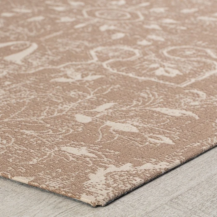 40" x 54" Tamanrasset Brown & Ivory 1/4" Rug'd Chair Mat 