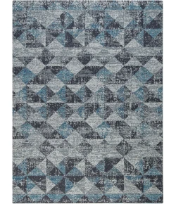Anji Mountain 36 in. X 48 in. Tromso Blue & Gray 1/2 in. Rug ft. d Chair Mat 