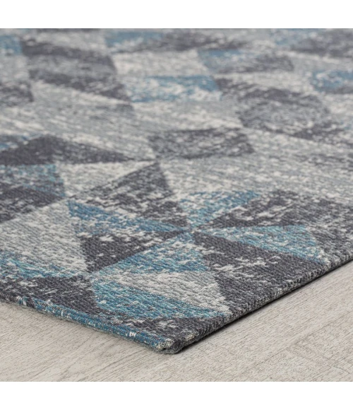 40" x 54" Tromso Blue & Gray 1/2" Rug'd Chair Mat 