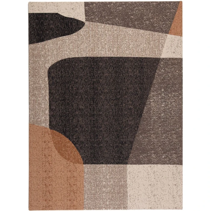 40" x 54" Riverstone Brown & Beige 1/4" Rug'd Chair Mat 