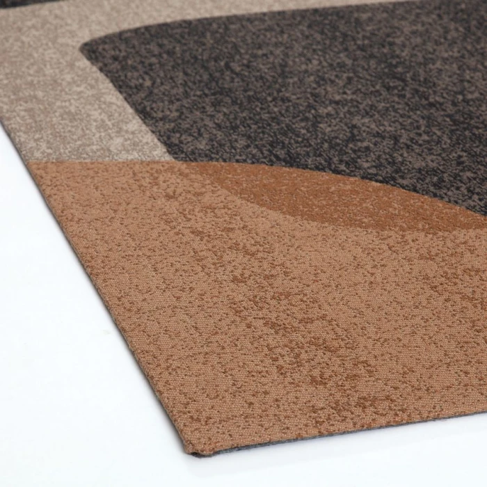 40" x 54" Riverstone Brown & Beige 1/4" Rug'd Chair Mat 