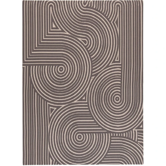 40" x 54" Helsinki Beige & Black 1/2" Rug'd Chair Mat 
