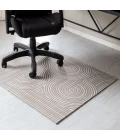 36" x 48" Helsinki Beige & Black 1/2" Rug'd Chair Mat 