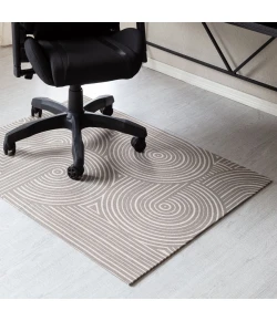 Anji Mountain 36 in. X 48 in. Helsinki Beige & Black 1/2 in. Rug ft. d Chair Mat 