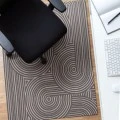 36" x 48" Helsinki Beige & Black 1/2" Rug'd Chair Mat 