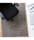 36" x 48" Helsinki Beige & Black 1/2" Rug'd Chair Mat 