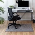 36" x 48" Helsinki Beige & Black 1/2" Rug'd Chair Mat 