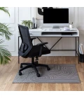36" x 48" Helsinki Beige & Black 1/2" Rug'd Chair Mat 