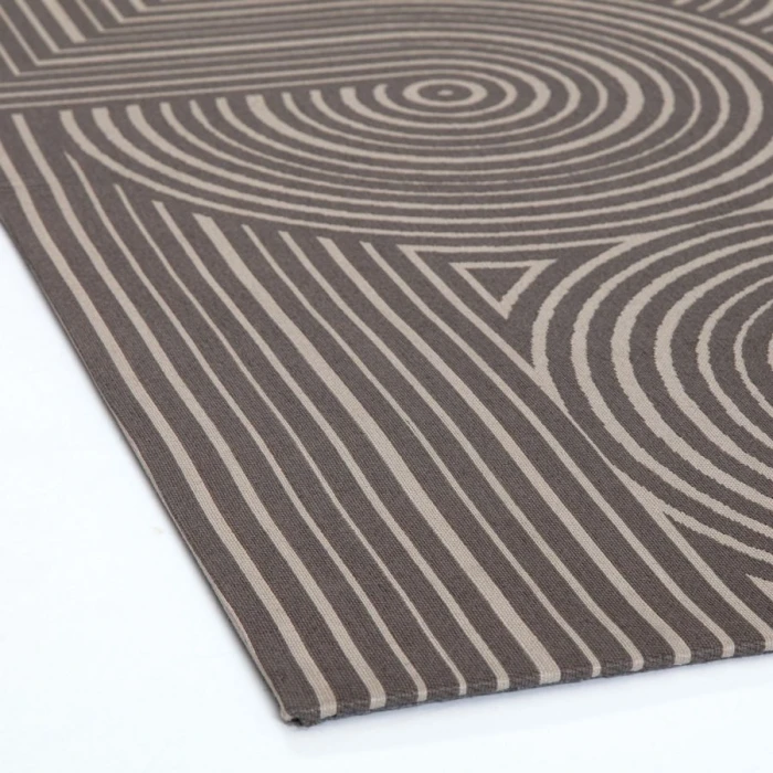 40" x 54" Helsinki Beige & Black 1/2" Rug'd Chair Mat 