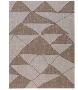 Anji Mountain 36 in. X 48 in. Peaks Brown & Beige 1/2 in. Rug ft. d Chair Mat 