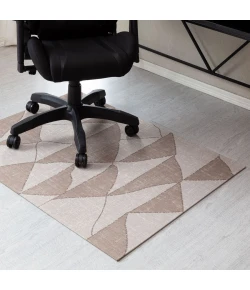 Anji Mountain 36 in. X 48 in. Peaks Brown & Beige 1/2 in. Rug ft. d Chair Mat 