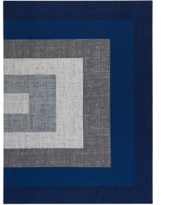 Anji Mountain 36 in. X 48 in. Mercury Blue & Gray 1/2 in. Rug ft. d Chair Mat 