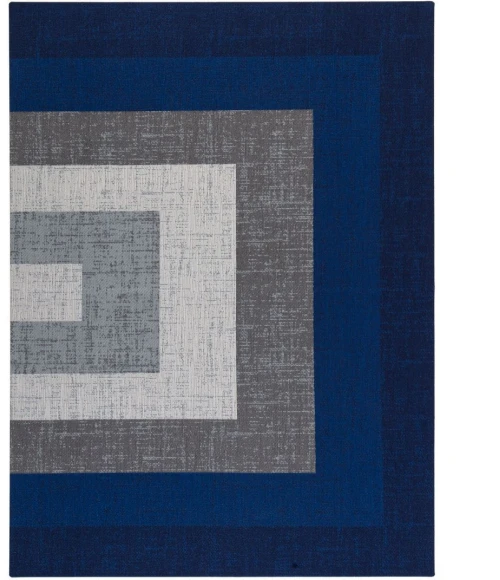 36" x 48" Mercury Blue & Gray 1/4" Rug'd Chair Mat 