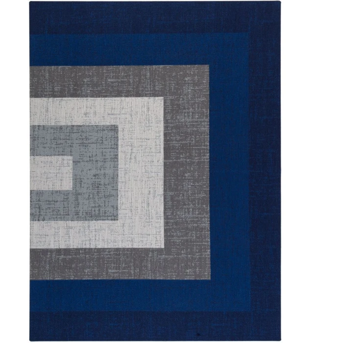 40" x 54" Mercury Blue & Gray 1/4" Rug'd Chair Mat 