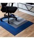 36" x 48" Mercury Blue & Gray 1/4" Rug'd Chair Mat 