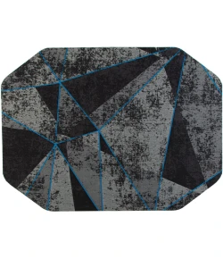 Anji Mountain 36 in. X 48 in. Cracked Ice Blue LED Gaming Rug ft. d Chair Mat 