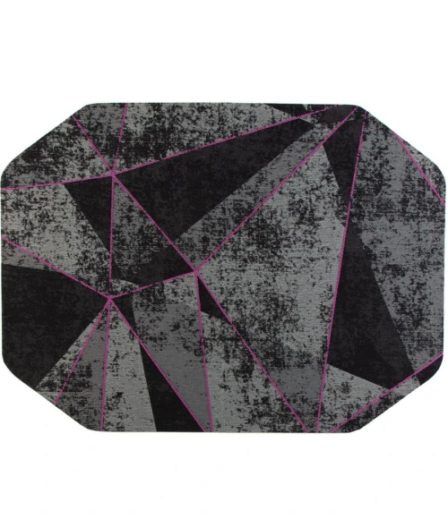 36" x 48" Cracked Ice Purple LED Gaming Rug'd Chair Mat 