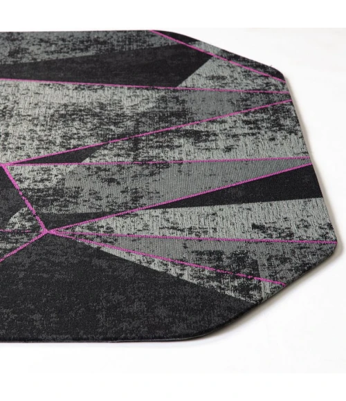 36" x 48" Cracked Ice Purple LED Gaming Rug'd Chair Mat 