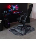 36" x 48" Cracked Ice Purple LED Gaming Rug'd Chair Mat 