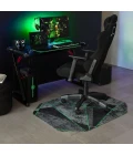 36" x 48" Cracked Ice Green LED Gaming Rug'd Chair Mat 
