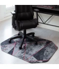 36" x 48" Cracked Ice Red LED Gaming Rug'd Chair Mat 