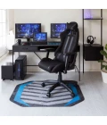 36" x 48" Prizm Blue LED Gaming Rug'd Chair Mat 