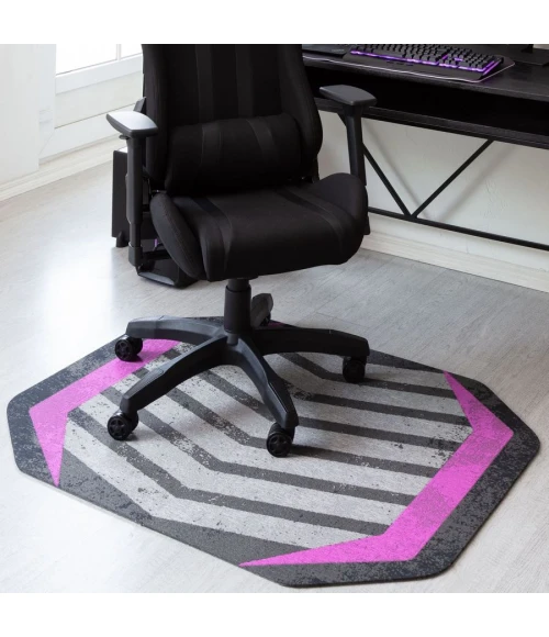 36" x 48" Prizm Purple LED Gaming Rug'd Chair Mat 
