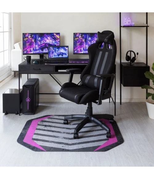 36" x 48" Prizm Purple LED Gaming Rug'd Chair Mat 