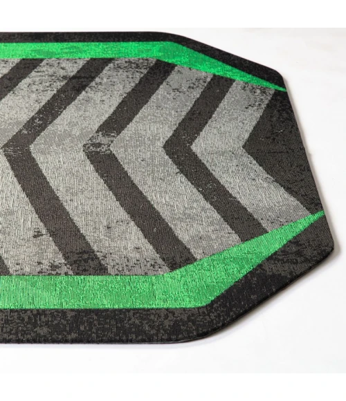 36" x 48" Prizm Green LED Gaming Rug'd Chair Mat 