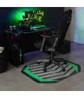 36" x 48" Prizm Green LED Gaming Rug'd Chair Mat 