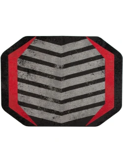 Anji Mountain 36 in. X 48 in. Prizm Red LED Gaming Rug ft. d Chair Mat 