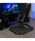 36" x 48" Kaleidoscope Blue LED Gaming Rug'd Chair Mat 