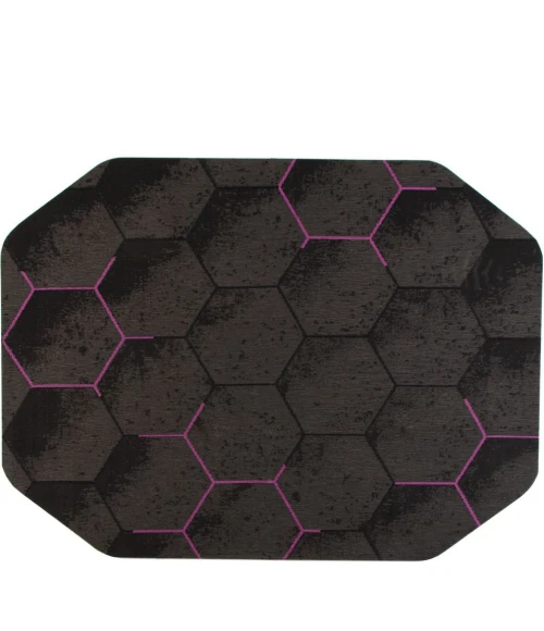 36" x 48" Kaleidoscope Purple LED Gaming Rug'd Chair Mat 
