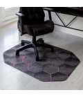 36" x 48" Kaleidoscope Purple LED Gaming Rug'd Chair Mat 