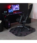 36" x 48" Kaleidoscope Purple LED Gaming Rug'd Chair Mat 
