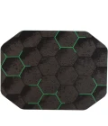 36" x 48" Kaleidoscope Green LED Gaming Rug'd Chair Mat 
