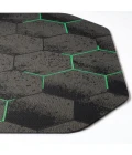 36" x 48" Kaleidoscope Green LED Gaming Rug'd Chair Mat 