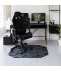 36" x 48" Kaleidoscope Green LED Gaming Rug'd Chair Mat 