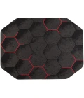 36" x 48" Kaleidoscope Red LED Gaming Rug'd Chair Mat 