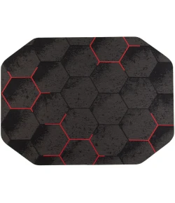 Anji Mountain 36 in. X 48 in. Kaleidoscope Red LED Gaming Rug ft. d Chair Mat 