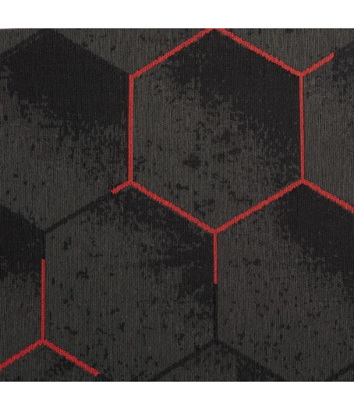 36" x 48" Kaleidoscope Red LED Gaming Rug'd Chair Mat 