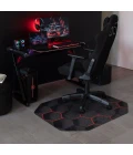 36" x 48" Kaleidoscope Red LED Gaming Rug'd Chair Mat 