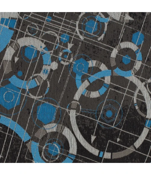 36" x 48" Refracted Blue LED Gaming Rug'd Chair Mat 