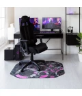 36" x 48" Refracted Purple LED Gaming Rug'd Chair Mat 