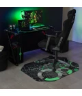 36" x 48" Refracted Green LED Gaming Rug'd Chair Mat 