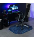 36" x 48" Galaxy Blue LED Gaming Rug'd Chair Mat 