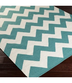 Surya York AWHD1042 Teal Cream Area Rug 9 ft. X 12 ft. Rectangle