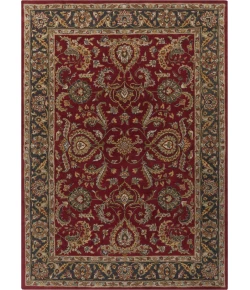 Livabliss Middleton AWHY2062 Bright Red Charcoal Area Rug 3 ft. 6 in. Round